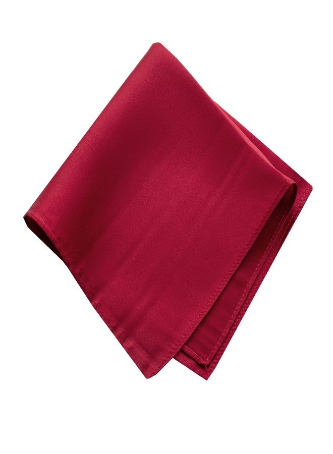 CoCoUSM Mens 100% Pure Silk Pocket Square Solid Color Handkerchiefs Size 30cm - Image 2